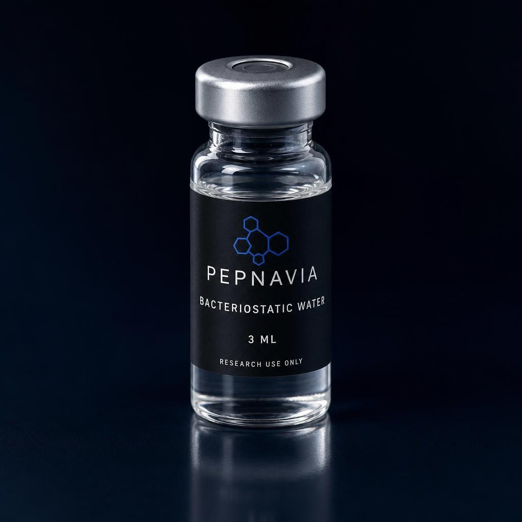 Bakteriostatiskt vatten 3 ml 3 ml — vial med PEPNAVIA-etikett, endast för forskningsbruk