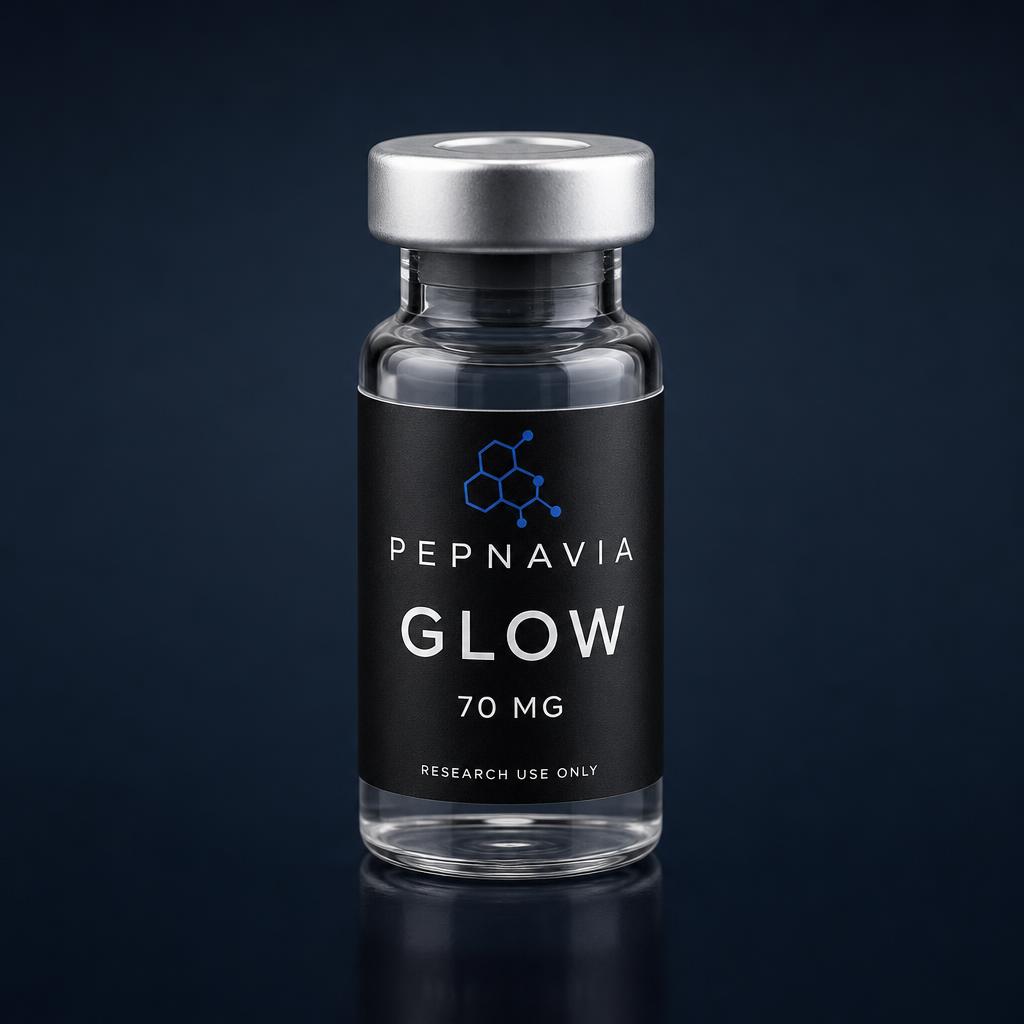 GLOW 70 mg 70 mg — vial med PEPNAVIA-etikett, endast för forskningsbruk